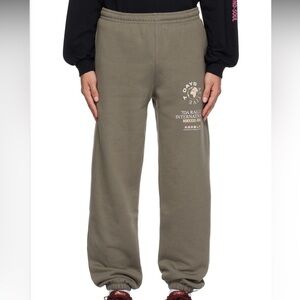 7 DAYS Active Gray Graphic Sweatpants gunmetal pockets jogger